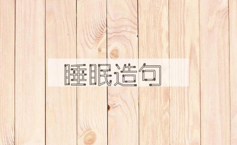 用睡眠造句