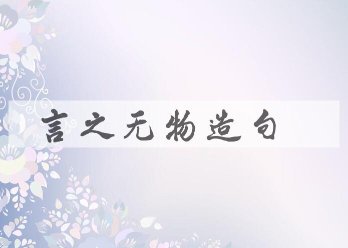 用言之无物造句