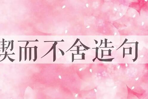 用锲而不舍造句