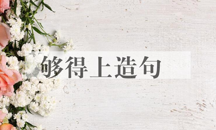 用够得上造句