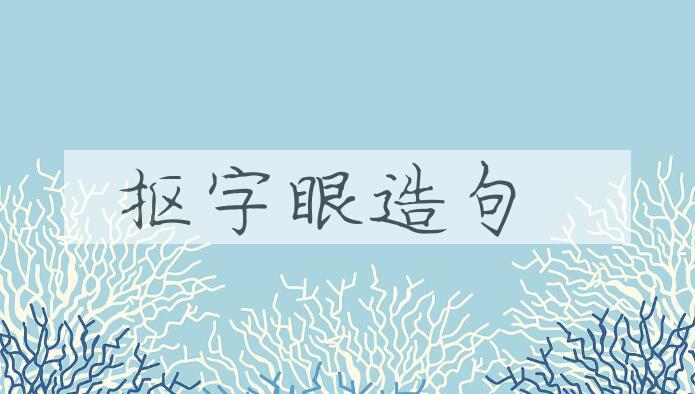 用抠字眼造句