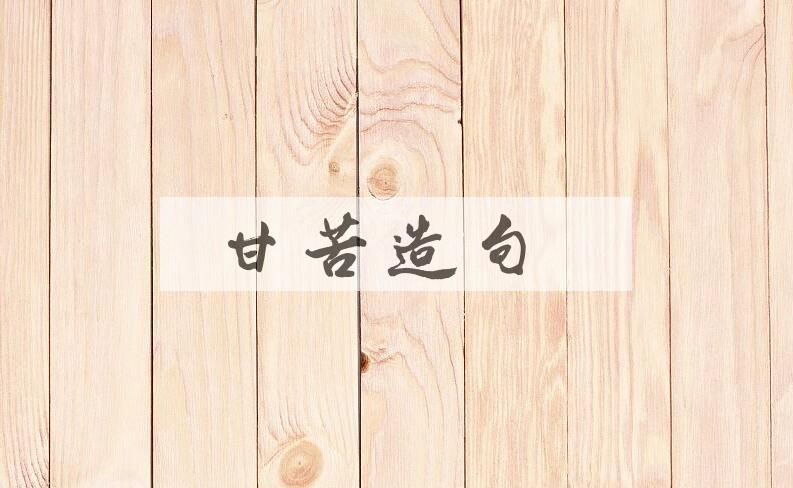 用甘苦造句