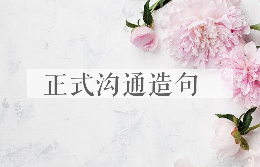 用正式沟通造句