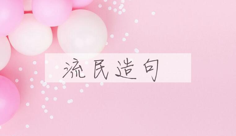 用流民造句