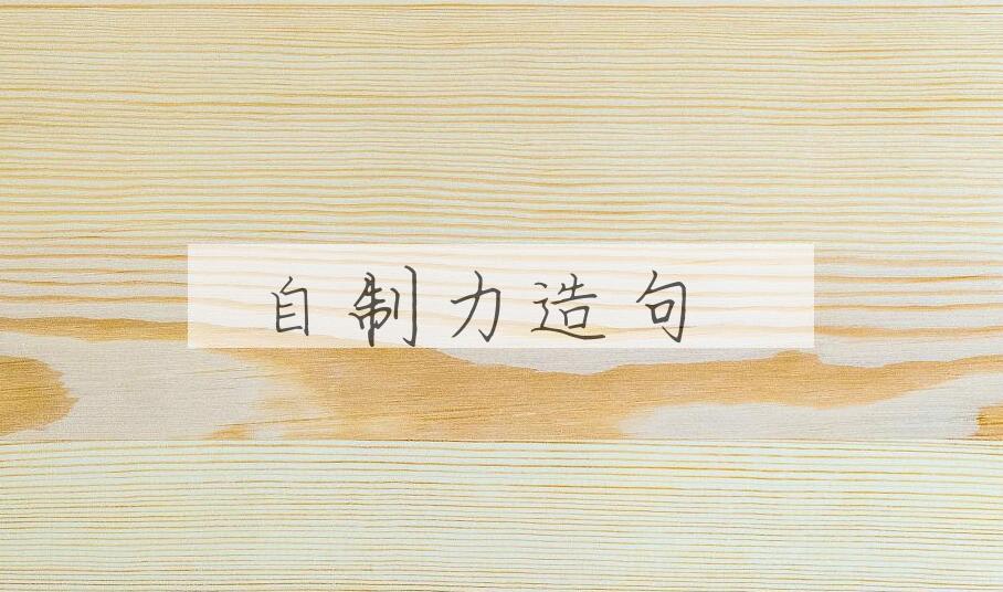 用自制力造句