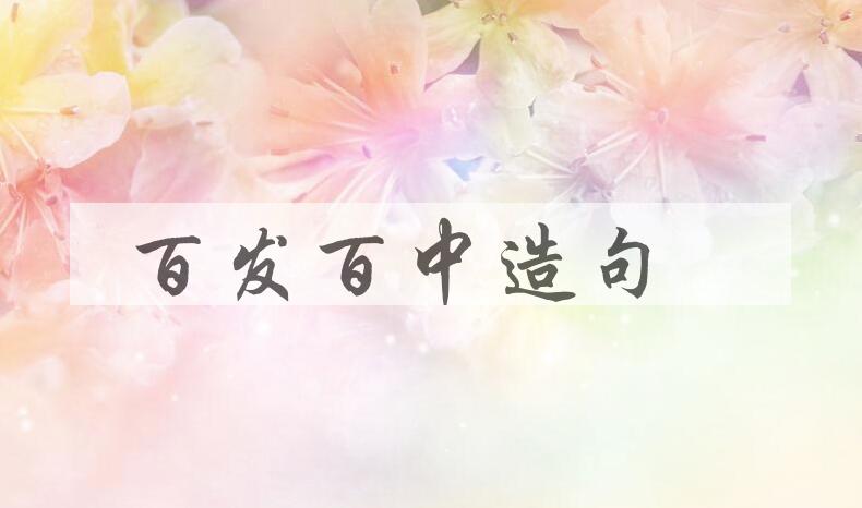 用百发百中造句