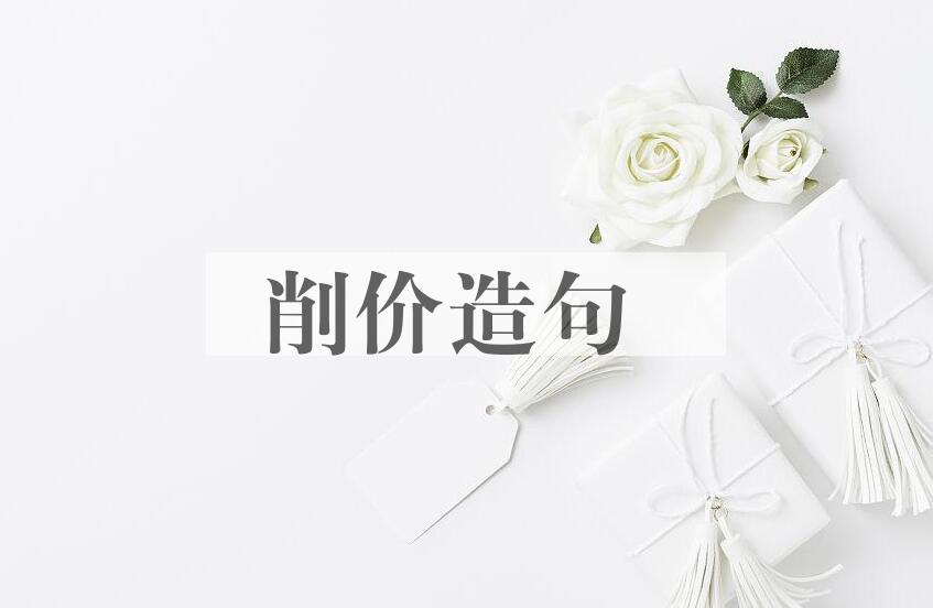 用削价造句
