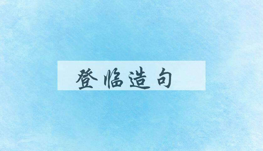 用登临造句