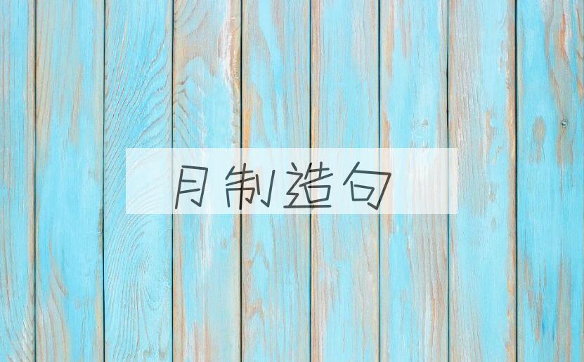 用月制造句