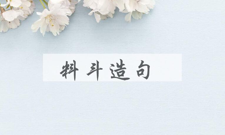 用料斗造句