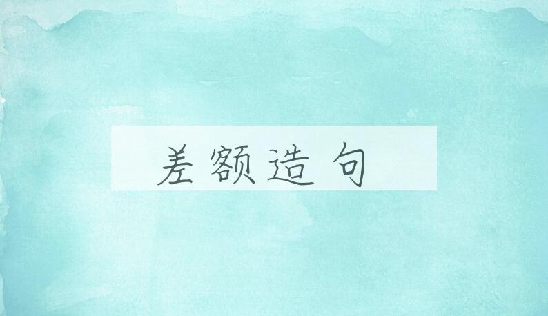 用差额造句