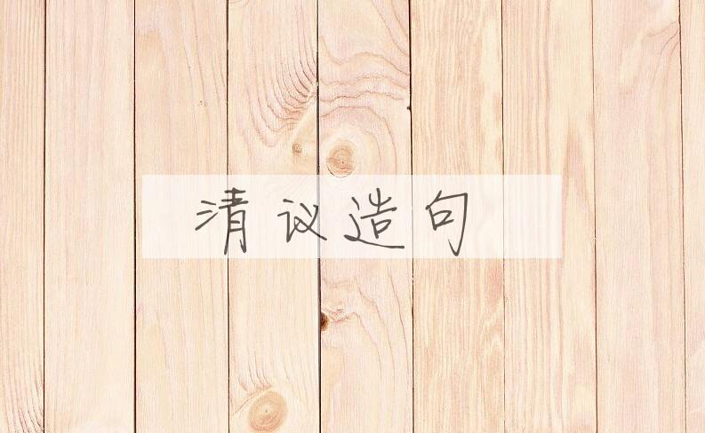 用清议造句
