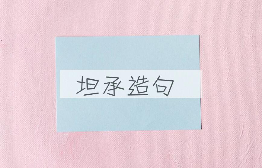用坦承造句