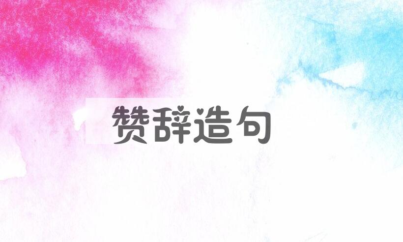 用赞辞造句