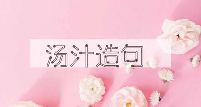 用汤汁造句