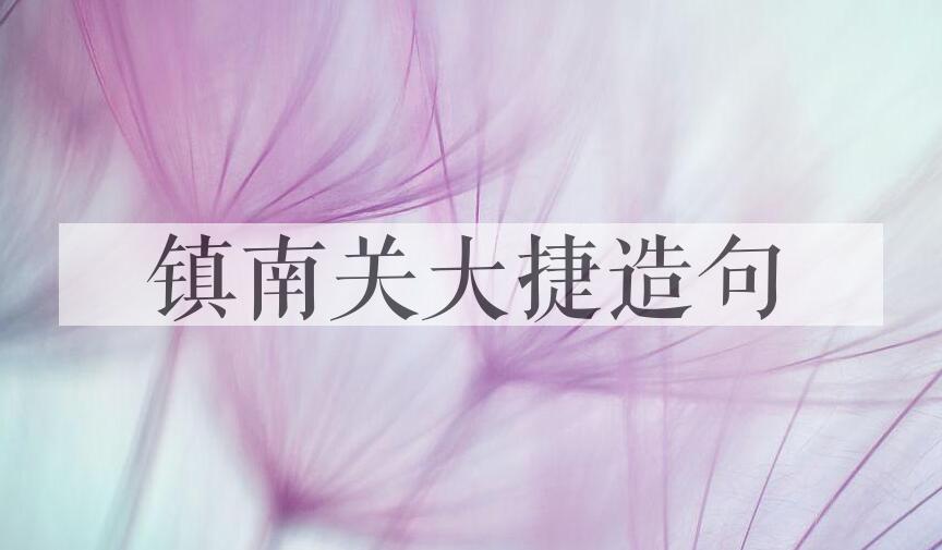 用镇南关大捷造句