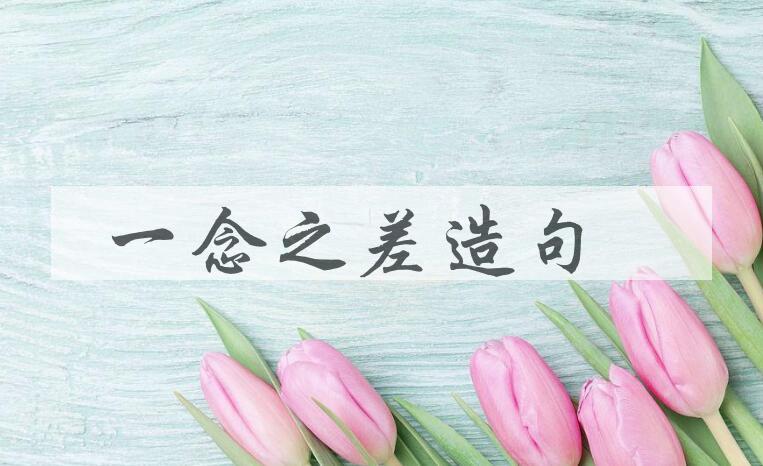 用一念之差造句