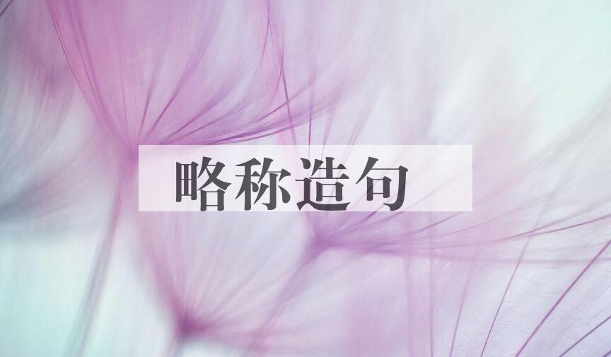 用略称造句