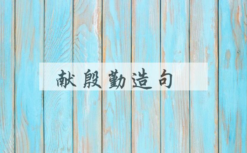 用献殷勤造句