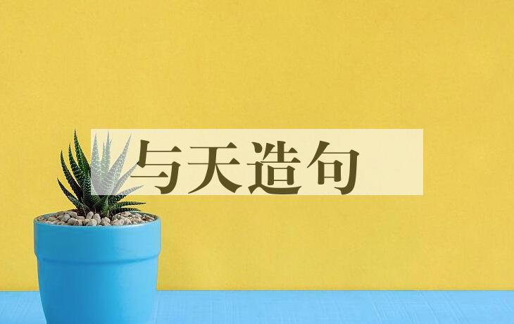用与天造句