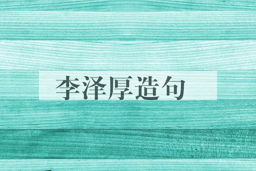用李泽厚造句