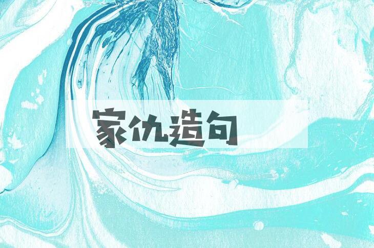 用家仇造句