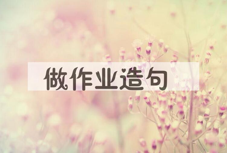 用做作业造句