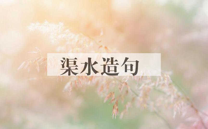 用渠水造句