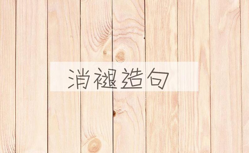 用消褪造句