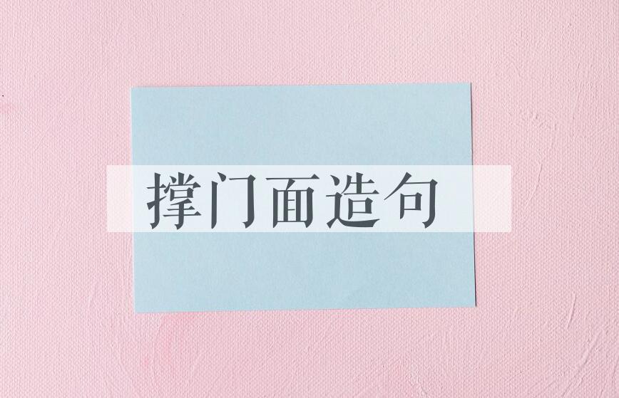 用撑门面造句