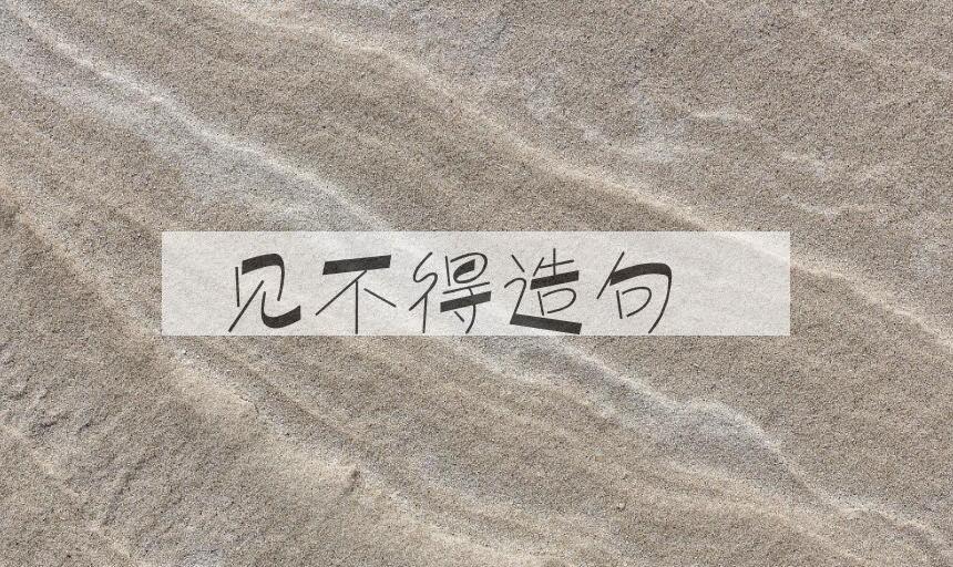 用见不得造句