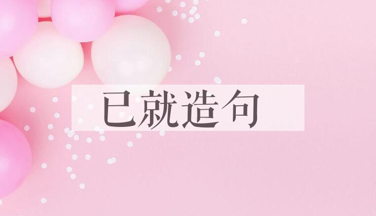 用已就造句