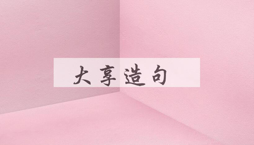 用大享造句