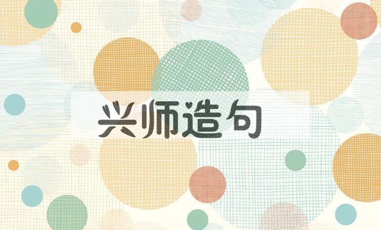 用兴师造句