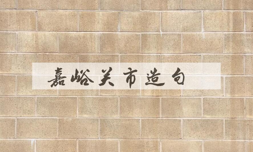 用嘉峪关市造句
