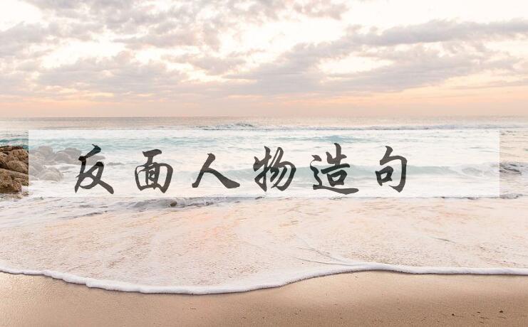 用反面人物造句