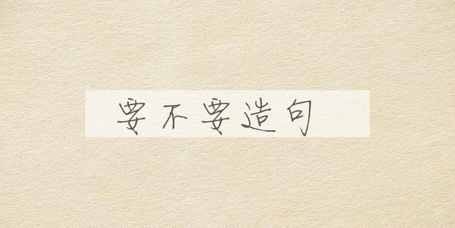 用要不要造句