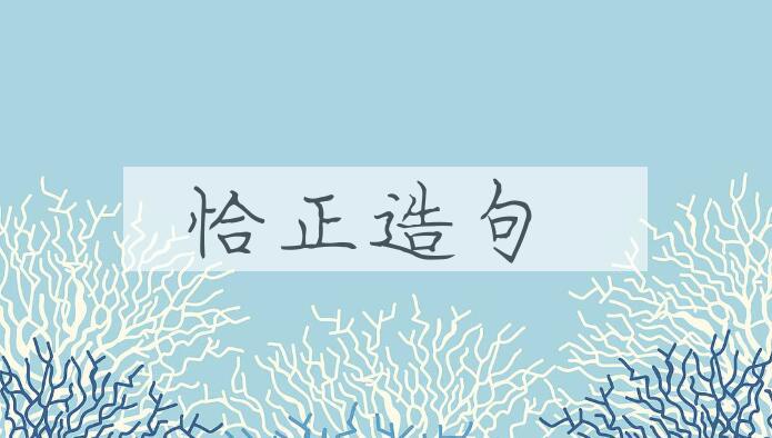 用恰正造句