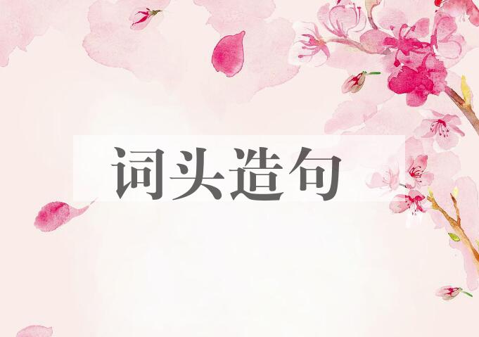 用词头造句