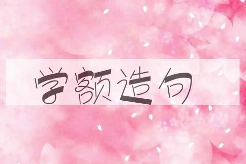 用学额造句