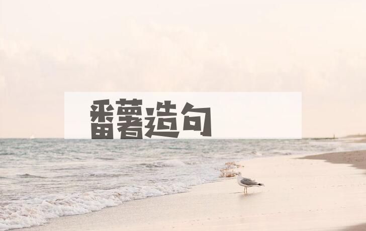 用番薯造句