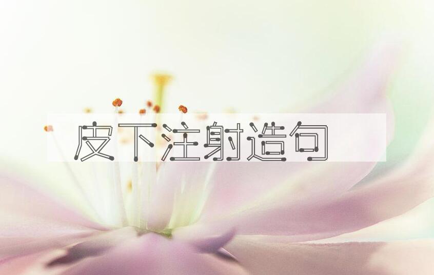 用皮下注射造句