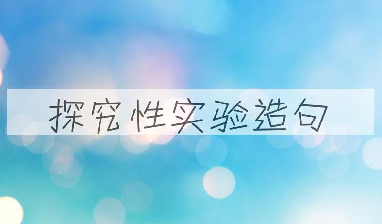 用探究性实验造句