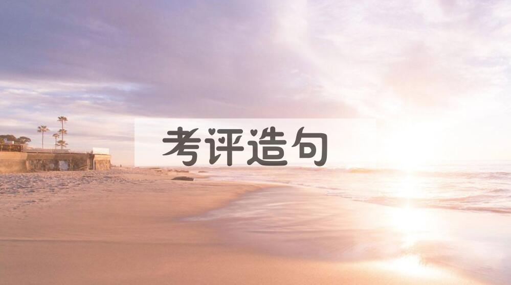用考评造句