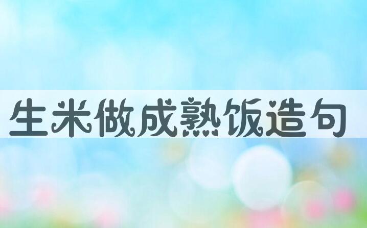 用生米做成熟饭造句