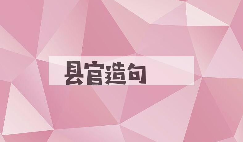 用县官造句