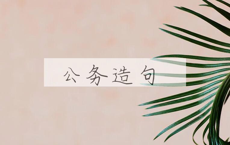 用公务造句