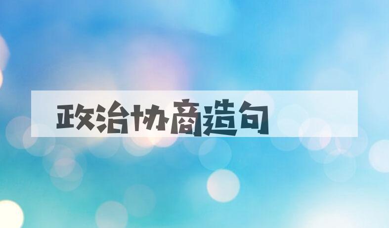 用政治协商造句