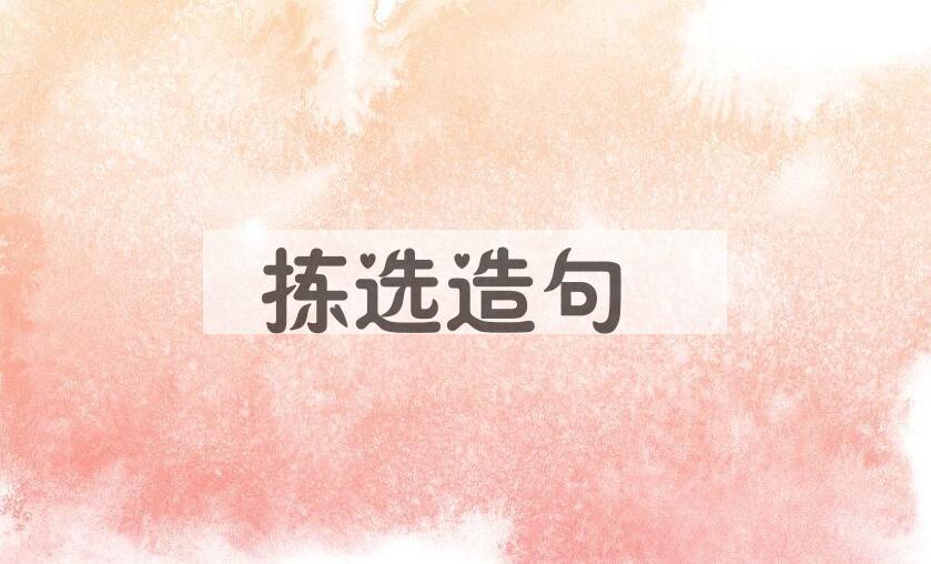 用拣选造句