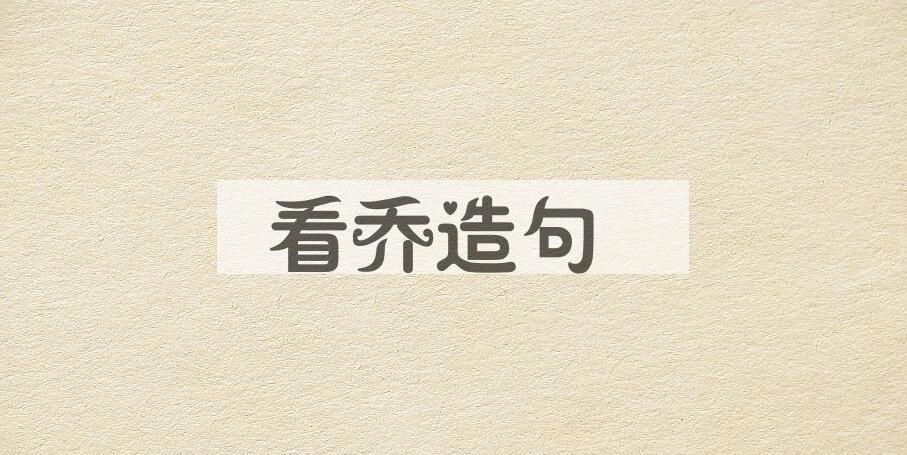 用看乔造句